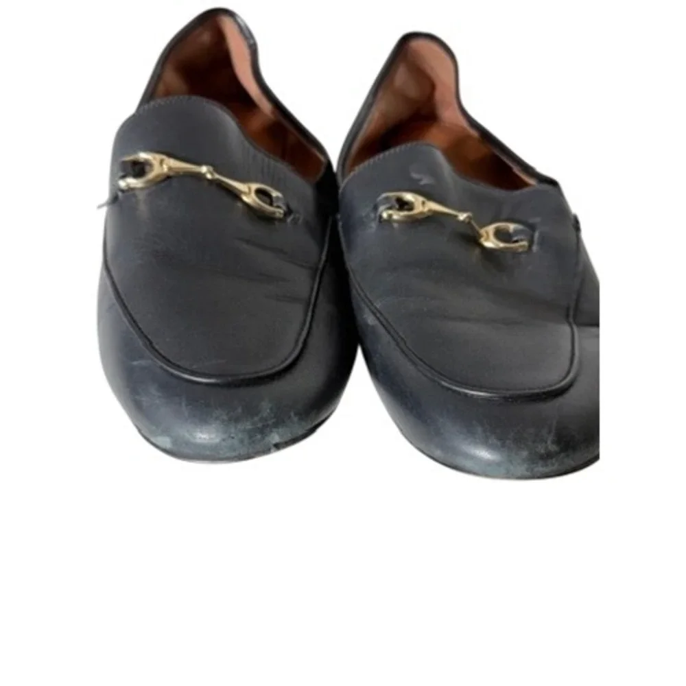 Coach Haley Horsebit Loafers Black Leather Gold Hardware FG3110 Womens 11B